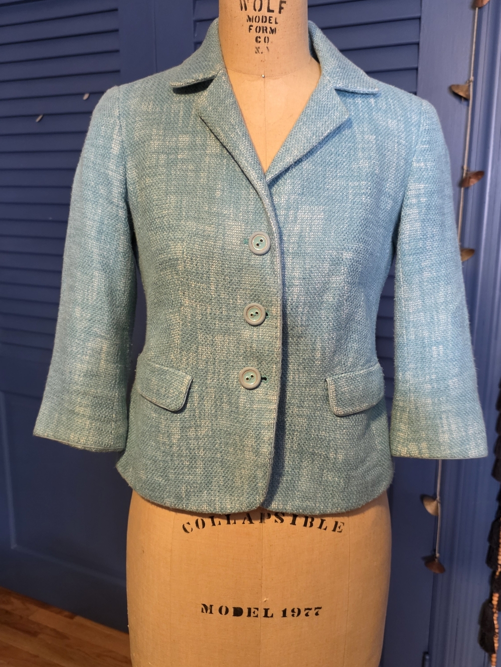VTG Talbots Teal Blue Tweed Blazer Jacket 4P – Rory Gilmore "Stealing a Boat" St